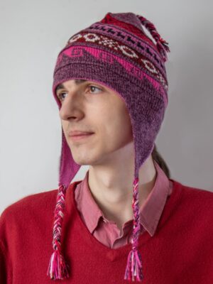 Chullo double layered Violet Rose Hat