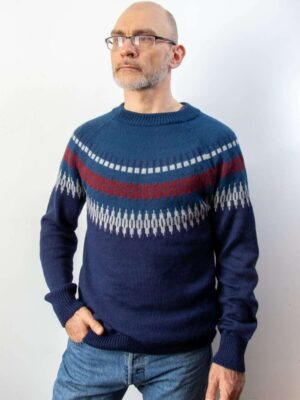 Apache Blue-Red-White Sweater