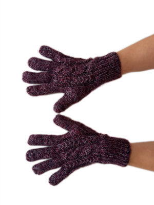 Alpaca Dark Purple Gloves