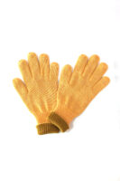 100% Baby Alpaca Wool Men’s Double Layered Yellow/Mustard Gloves