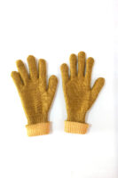 100% Baby Alpaca Wool Men’s Double Layered Yellow/Mustard Gloves